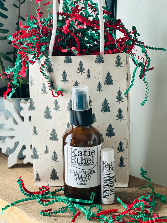 Thoughtful Gift Bundle: Lavender Pillow Spray & Peppermint Lip Balm